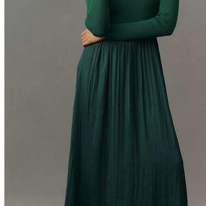 Anthropologie Green Maxi Dress XL